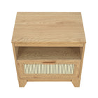 Manhattan Comfort Sheridan Mid-Century Modern 22" Nightstand in Natural (1-Drawer) - Set of 2