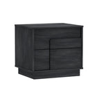 Manhattan Comfort Horizon Modern 22" Nightstand in Charcoal Gray (2-Drawer) - Set of 2