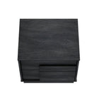 Manhattan Comfort Horizon Modern 22" Nightstand in Charcoal Gray (2-Drawer) - Set of 2