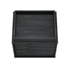 Manhattan Comfort Horizon Modern 22" Nightstand in Charcoal Gray (2-Drawer) - Set of 2