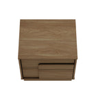 Manhattan Comfort Horizon Modern 22" Nightstand in Maple (2-Drawer) - Set of 2