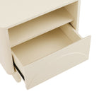 Manhattan Comfort Ella Modern 20" Nightstand in Cream (1-Drawer) - Set of 2