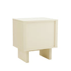 Manhattan Comfort Ella Modern 20" Nightstand in Cream (1-Drawer) - Set of 2