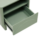 Manhattan Comfort Ella Modern 20" Nightstand in Sage Green (1-Drawer) - Set of 2