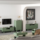 Manhattan Comfort Ella Modern 20" Nightstand in Sage Green (1-Drawer) - Set of 2