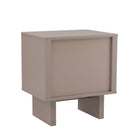 Manhattan Comfort Ella Modern 20" Nightstand in Mocha (1-Drawer) - Set of 2