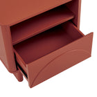 Manhattan Comfort Ella Modern 20" Nightstand in Terracotta (1-Drawer) - Set of 2