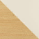 Manhattan Comfort Amara Modern 20" Nightstand in Cream and Light Oak (1-Drawer) - Set of 2