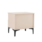 Manhattan Comfort Amara Modern 20" Nightstand in Pale Rose and White (1-Drawer) - Set of 2