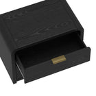 Manhattan Comfort Grace Modern 28" Nightstand in Black and Gold (2-Drawer) - Set of 2