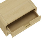Manhattan Comfort Grace Modern 28" Nightstand in Natural Oak and Gold (2-Drawer) - Set of 2