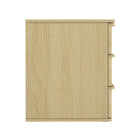 Manhattan Comfort Molly Modern 26" Nightstand in Natural Oak (3-Drawer) - Set of 2