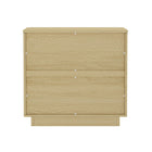 Manhattan Comfort Payton Modern 26" Nightstand in Natural Oak (3-Drawer) - Set of 2 - 2-NS009-NO