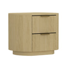 Manhattan Comfort Olivia Modern 27" Nightstand in Natural Oak (2-Drawer) - Set of 2 - 2-NS010-GNO