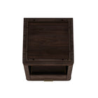 Manhattan Comfort Evelyn Modern 20" Nightstand in Brown (1-Drawer) - Set of 2