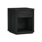 Manhattan Comfort Evelyn Modern 20" Nightstand in Charcoal Gray (1-Drawer) - Set of 2