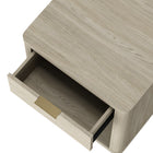 Manhattan Comfort Evelyn Modern 20" Nightstand in Natural (1-Drawer) - Set of 2