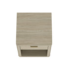 Manhattan Comfort Evelyn Modern 20" Nightstand in Natural (1-Drawer) - Set of 2
