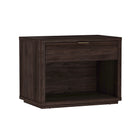 Manhattan Comfort Evelyn Modern 32" Nightstand in Brown (1-Drawer) - Set of 2