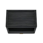 Manhattan Comfort Evelyn Modern 32" Nightstand in Charcoal Gray (1-Drawer) - Set of 2