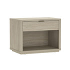 Manhattan Comfort Evelyn Modern 32" Nightstand in Natural (1-Drawer) - Set of 2
