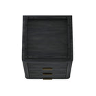 Manhattan Comfort Evelyn Modern 20" Nightstand in Charcoal Gray (3-Drawer) - Set of 2