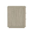 Manhattan Comfort Evelyn Modern 20" Nightstand in Natural (3-Drawer) - Set of 2