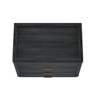 Manhattan Comfort Evelyn Modern 32" Nightstand in Charcoal Gray (3-Drawer) - Set of 2