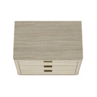 Manhattan Comfort Evelyn Modern 32" Nightstand in Natural (3-Drawer) - Set of 2