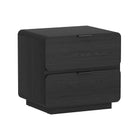 Manhattan Comfort Chrystie Contemporary Modern 26" Nightstand in Black (2-Drawer) - Set of 2