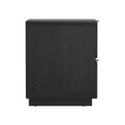 Manhattan Comfort Chrystie Contemporary Modern 26" Nightstand in Black (2-Drawer) - Set of 2
