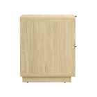 Manhattan Comfort Chrystie Contemporary Modern 26" Nightstand in Natural (2-Drawer) - Set of 2