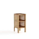 Manhattan Comfort Versailles Industry Chic End Table in Natural - Set of 2