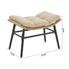 Manhattan Comfort Benson Modern 3-Piece Lounge Chair Set in Cream - Set of 6