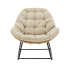 Manhattan Comfort Benson Modern 3-Piece Lounge Chair Set in Cream - Set of 6