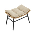 Manhattan Comfort Benson Modern 3-Piece Lounge Chair Set in Cream - Set of 6