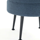 Manhattan Comfort Bailey Mid-Century Modern Upholstered Accent Ottoman in Blue - Set of 2 - 2-OT003-BLB