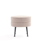 Manhattan Comfort Bailey Mid-Century Modern Upholstered Accent Ottoman in Wheat - Set of 2 - 2-OT003-OTB