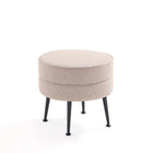 Manhattan Comfort Bailey Mid-Century Modern Upholstered Accent Ottoman in Wheat - Set of 2 - 2-OT003-OTB