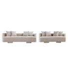 Manhattan Comfort Verandah Mid-Century Modern 2-Piece Sofa Set in Beige - 2-SFLS1617-BE