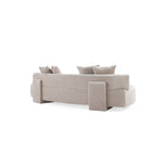 Manhattan Comfort Verandah Mid-Century Modern 2-Piece Sofa Set in Beige - 2-SFLS1617-BE