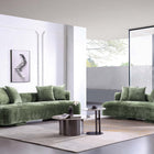 Manhattan Comfort Verandah Mid-Century Modern 2-Piece Sofa Set in Olive Green - 2-SFLS1617-OG