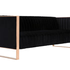 Manhattan Comfort Trillium Mid-Century Modern 2-Piece Sofa Set in Black