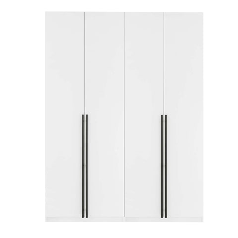 Manhattan Comfort Lee Modern 32" Wardrobe Closet in White - Set of 2