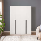 Manhattan Comfort Lee Modern 32" Wardrobe Closet in White - Set of 2 - 2-WC001-WH
