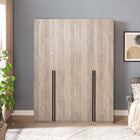 Manhattan Comfort Lee Modern 2-Piece Wardrobe Closet in Rustic Gray - 2-WC0013-GY