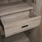 Manhattan Comfort Lee Modern 2-Piece Wardrobe Closet in Rustic Gray - 2-WC0013-GY