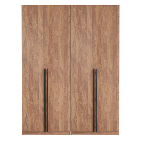 Manhattan Comfort Lee Modern 32" Wardrobe Closet in Golden Brown - Set of 2