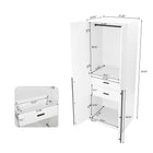 Manhattan Comfort Lee Modern 32" Wardrobe Closet in White - Set of 2 - 2-WC002-WH