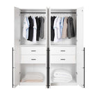 Manhattan Comfort Lee Modern 32" Wardrobe Closet in White - Set of 2 - 2-WC002-WH